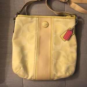 100% Authentic Yellow large Coach bag